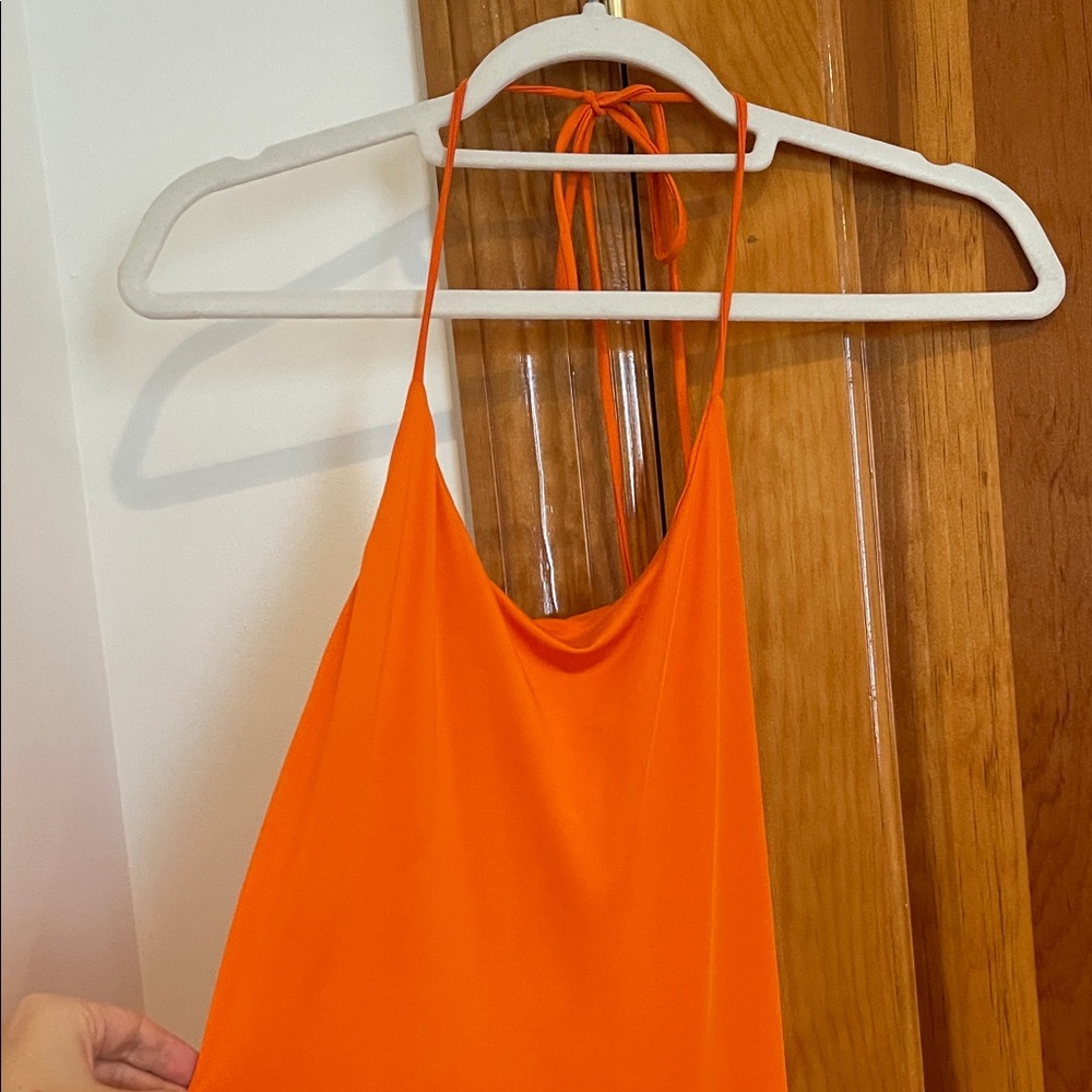 Vibrant Orange Maxi Dress